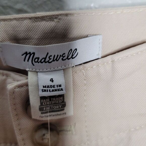Madewell Harlow Wide-Leg Pants Harvest Moon khakis womens sz 4 tan high rise NWT - Picture 5 of 11